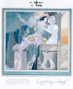 Roméo et Juliette dans la scène du balcon, illustration du magazine 